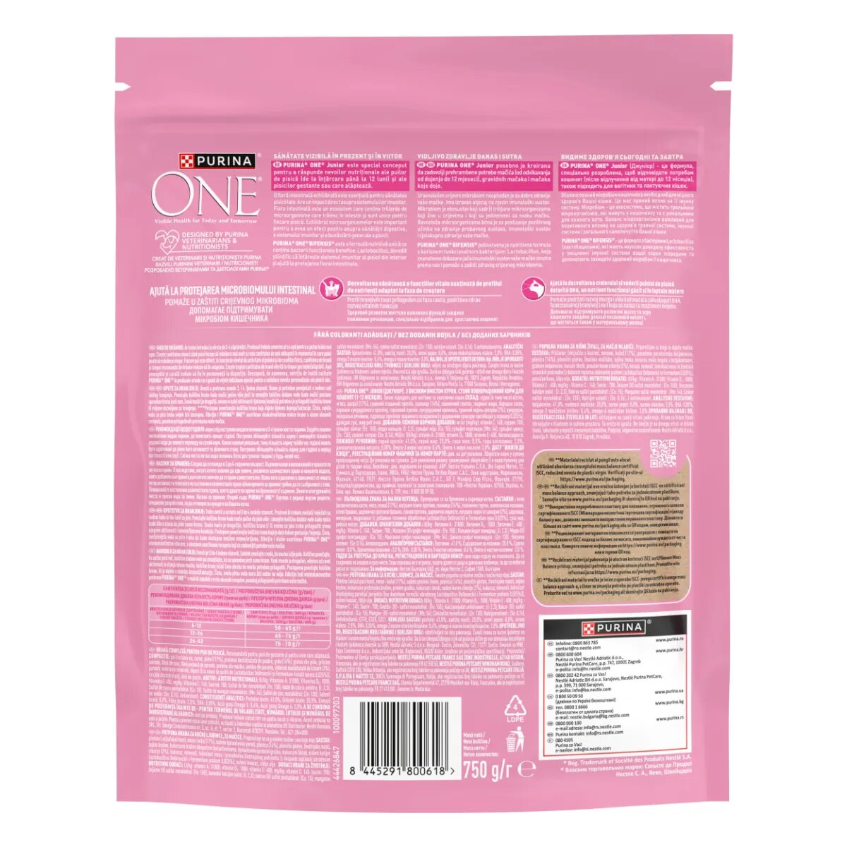 Purina ONE Junior Pui hrană uscată pisici junior 750g