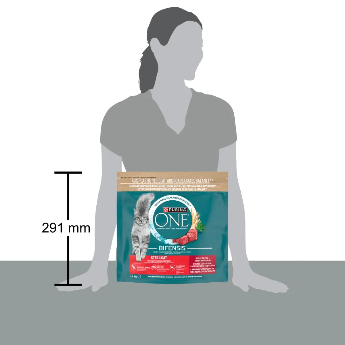 Purina ONE Sterilcat Vită și Grâu hrană uscată pisici sterilizate 1.4kg