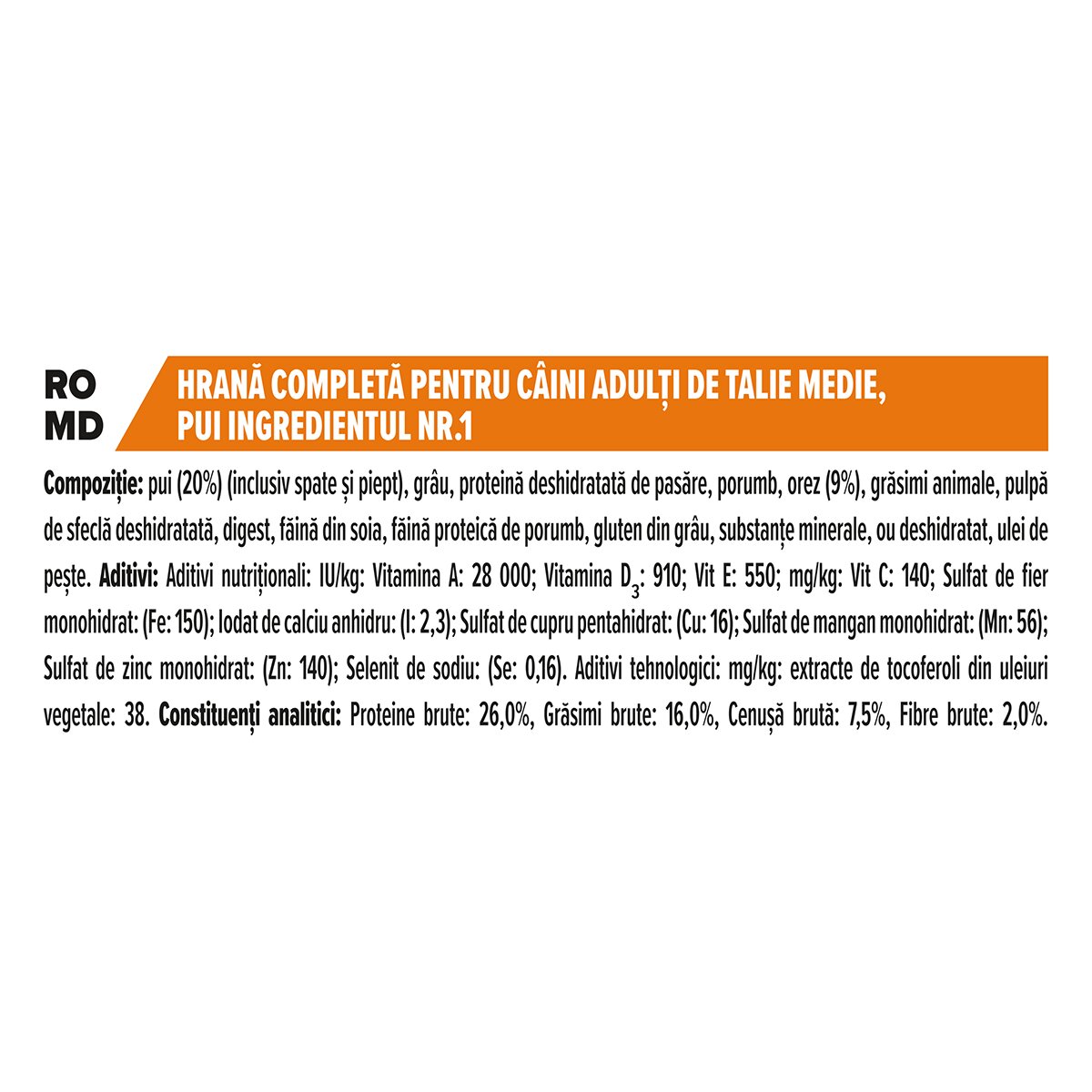 Purina Pro Plan Adult M Pui hrană uscată câini 14kg