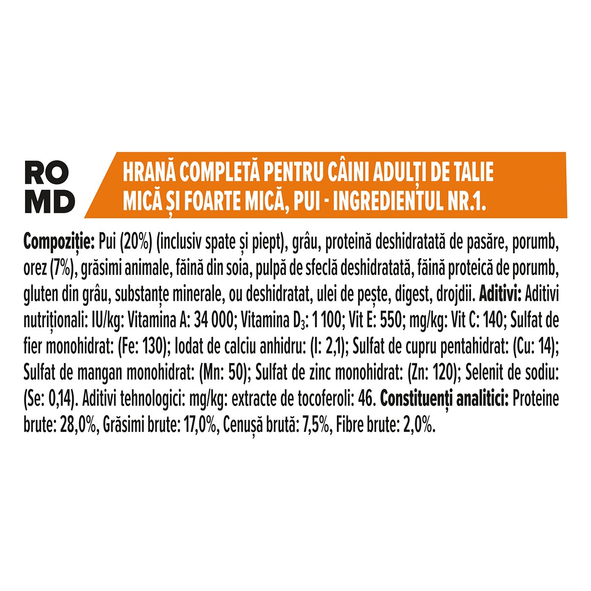 Purina Pro Plan Adult S Pui hrană uscată câini 7kg