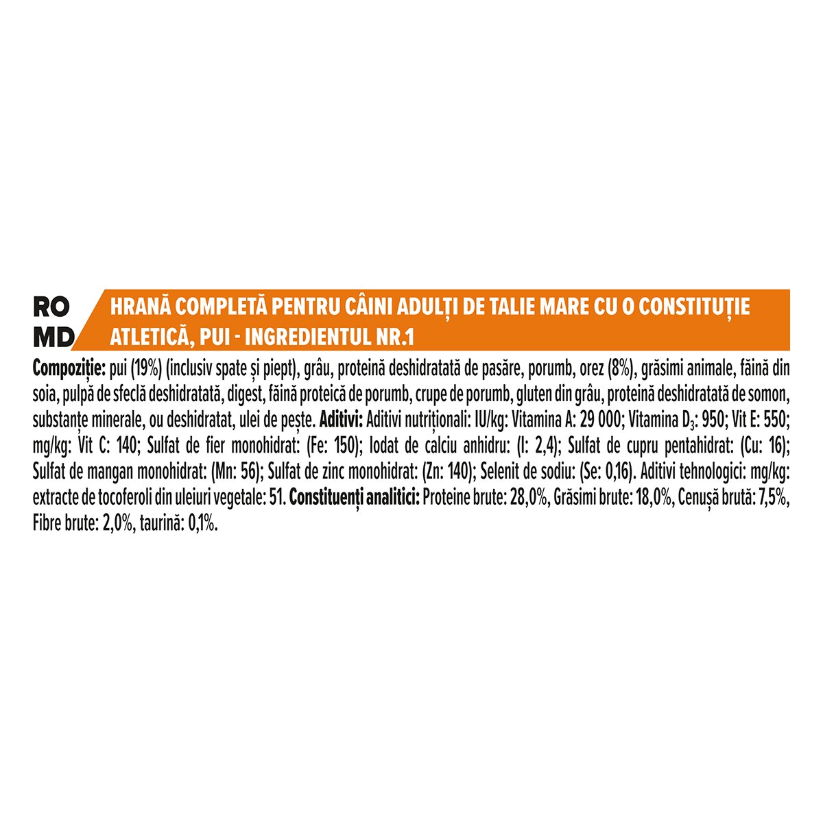 Purina Pro Plan Athletic Adult L Pui hrană uscată câini constituție atletică 14kg