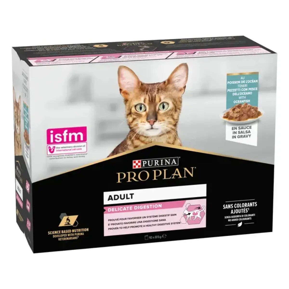 Purina Pro Plan Delicate Digestion Pește plic hrană umedă pisici sistem digestiv (în sos) multipack 85g x 10buc