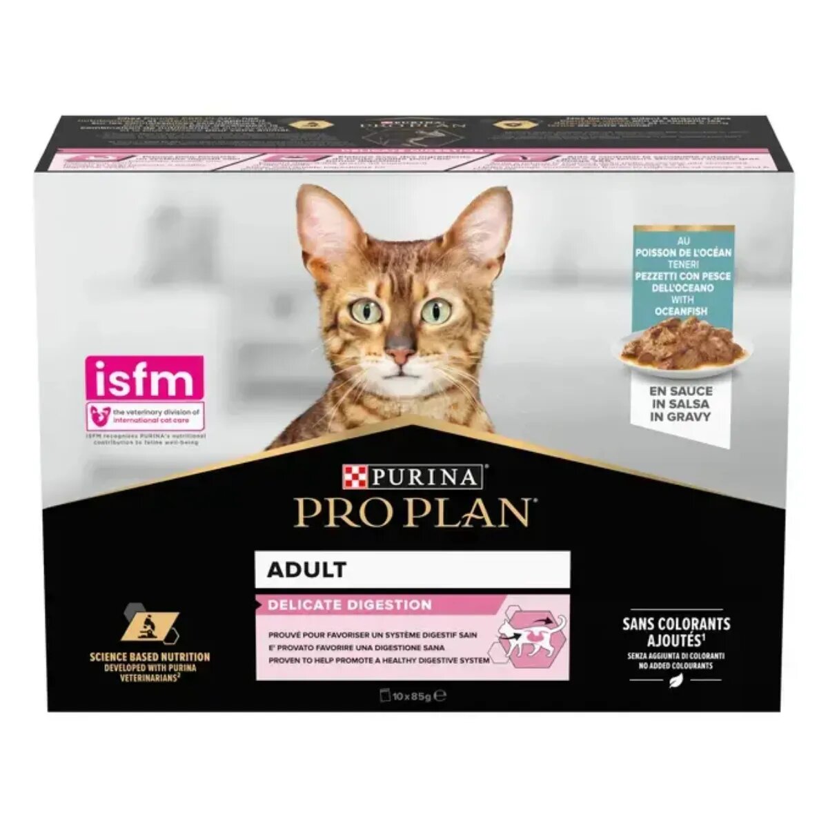 Purina Pro Plan Delicate Digestion Pește plic hrană umedă pisici sistem digestiv (în sos) multipack 85g x 10buc
