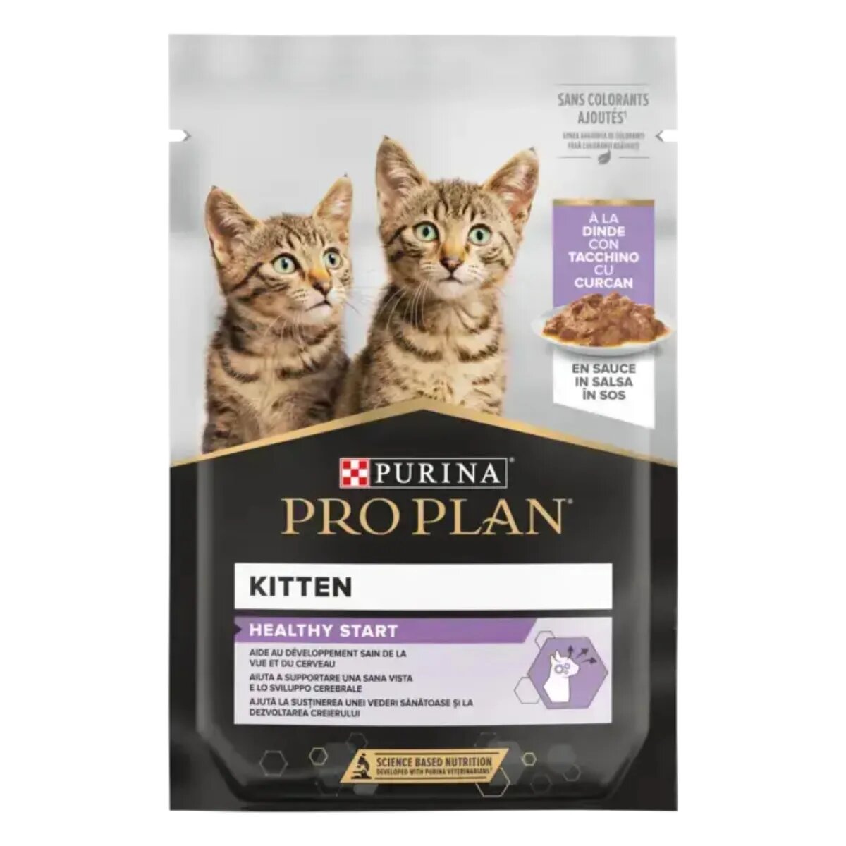 Purina Pro Plan Healthy Start Kitten Curcan plic hrană umedă pisici junior (în sos) 85g