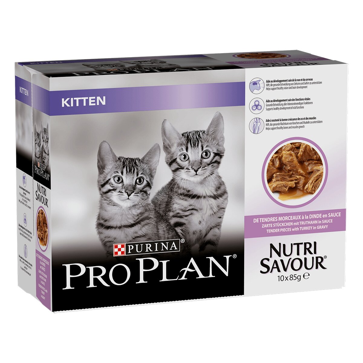 Purina Pro Plan Healthy Start Kitten Curcan plic hrană umedă pisici junior (în sos) 85g x 10buc