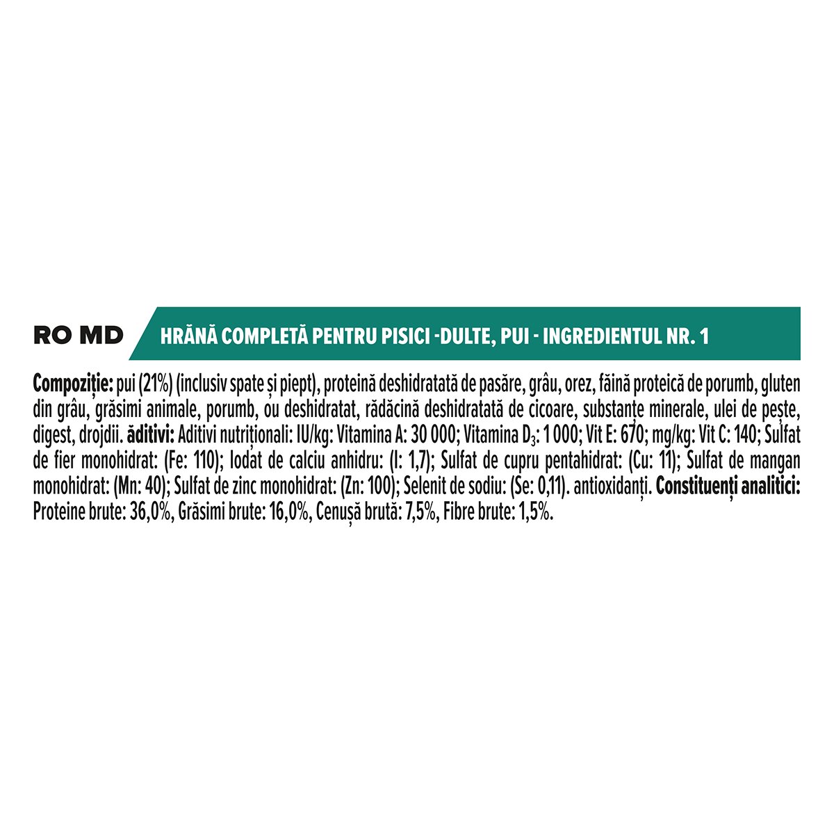 Purina Pro Plan Original OptiRenal Adult Pui hrană uscată pisici afecțiuni renale 1.5kg