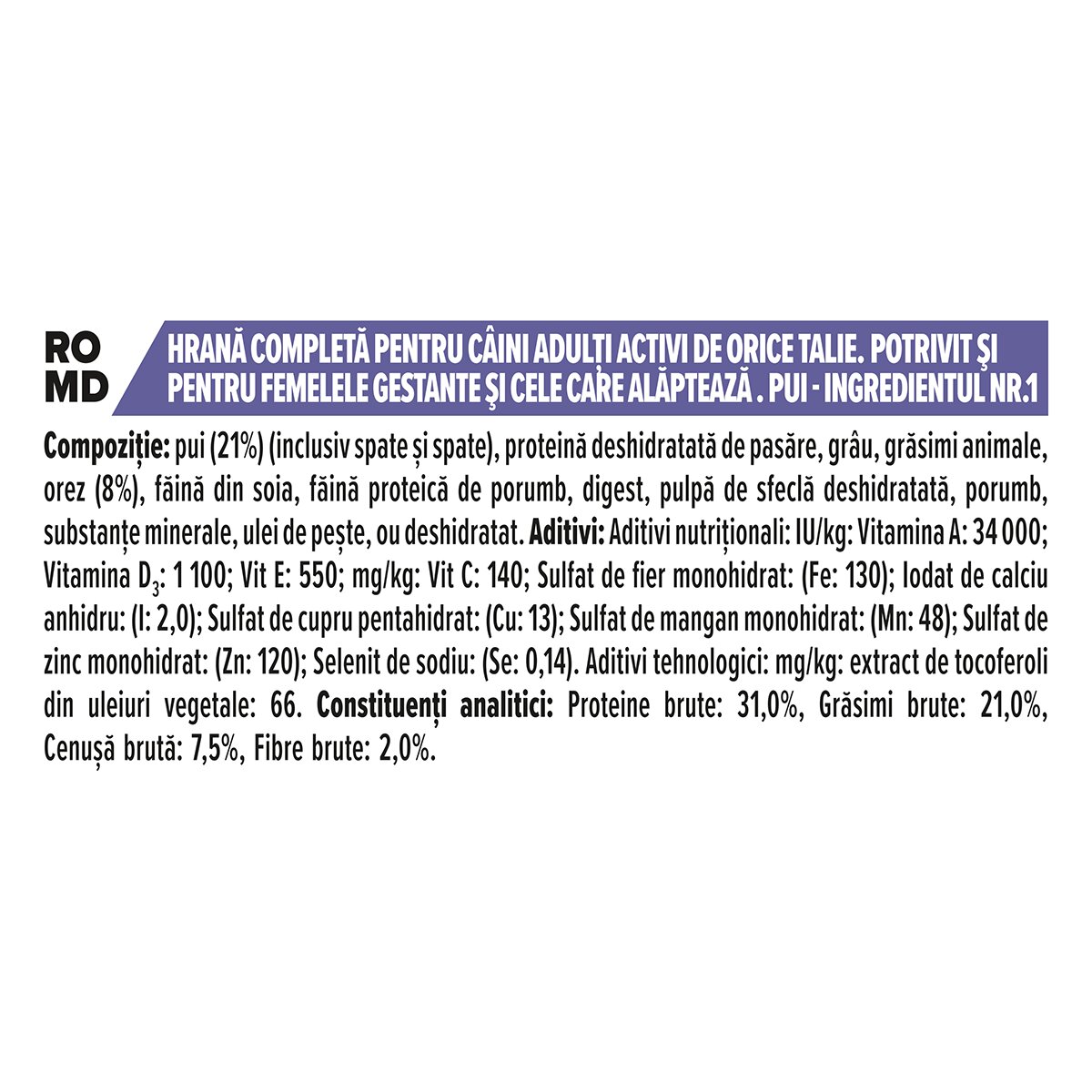Purina Pro Plan Performance Adult S-XL Pui hrană uscată câini activitate intensă 14kg