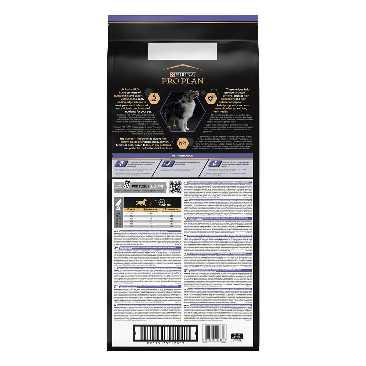 Purina Pro Plan Performance Adult S-XL Pui hrană uscată câini activitate intensă 14kg