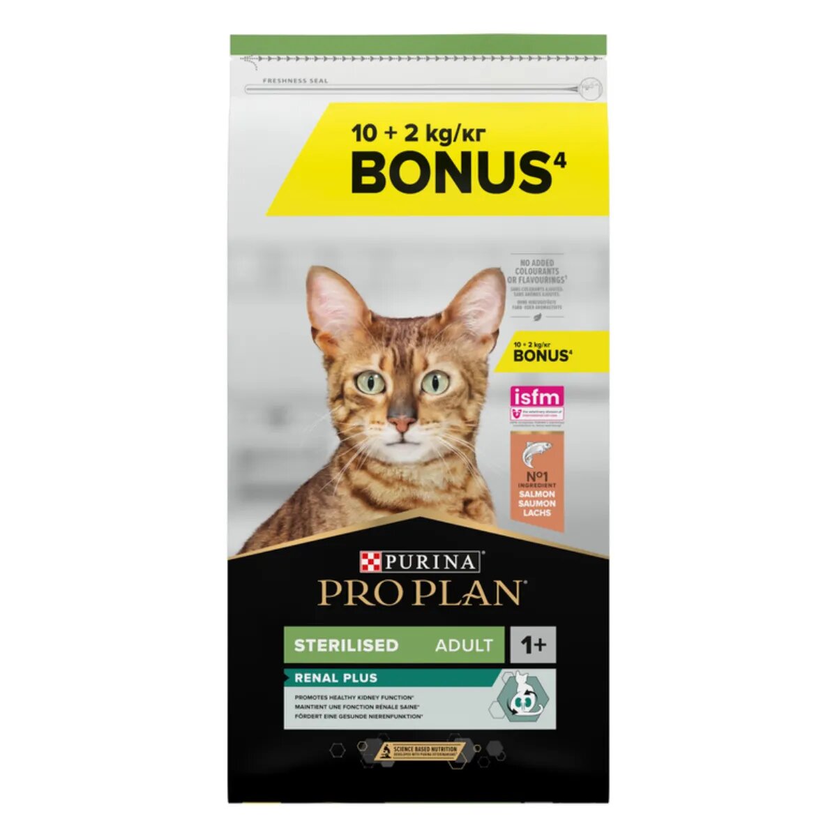 Purina Pro Plan Renal Plus Sterilised Somon hrană uscată pisici sterilizate 10 + 2kg GRATUIT