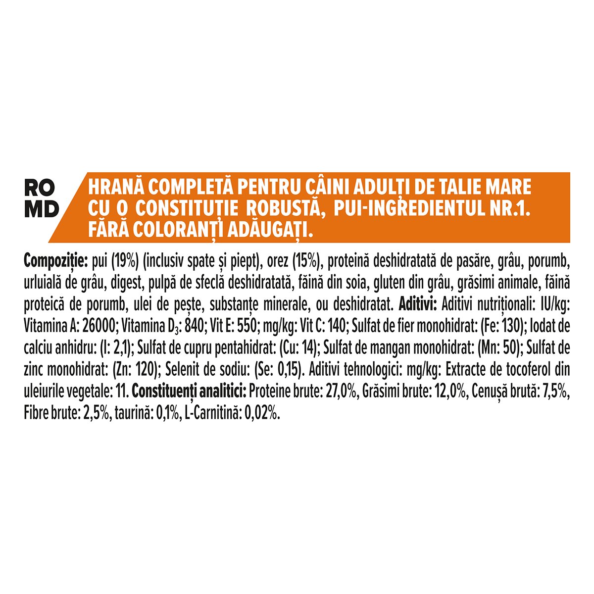 Purina Pro Plan Robust Adult L Pui hrană uscată câini constituție robustă 14kg