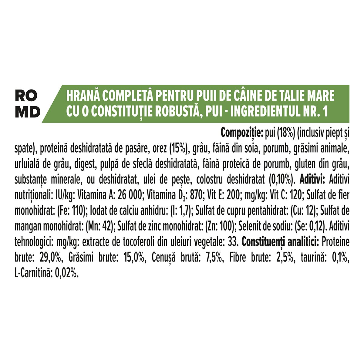 Purina Pro Plan Robust Puppy L Pui hrană uscată câini junior constituție robustă 12kg