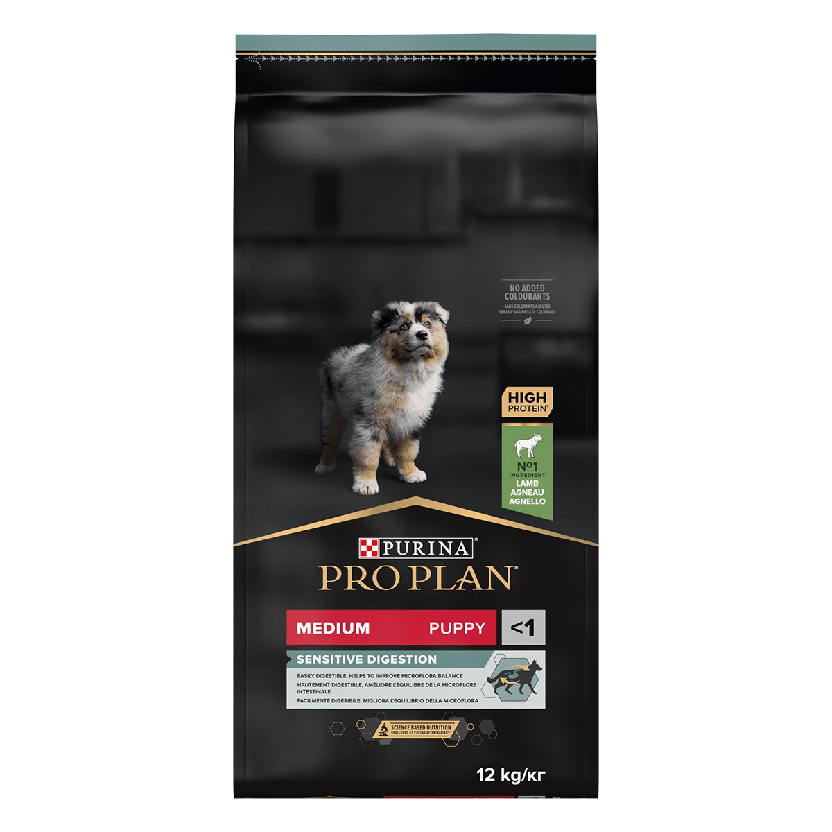 Purina Pro Plan Sensitive Digestion Puppy M Miel hrană uscată câini junior sensibilități digestive 12kg