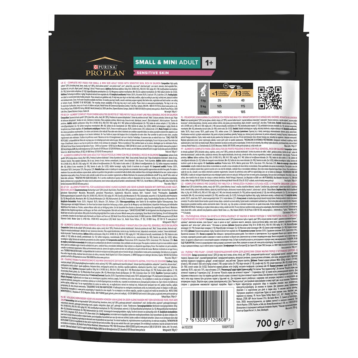 Purina Pro Plan Sensitive Skin Adult S Somon hrană uscată câini piele și blană 700g