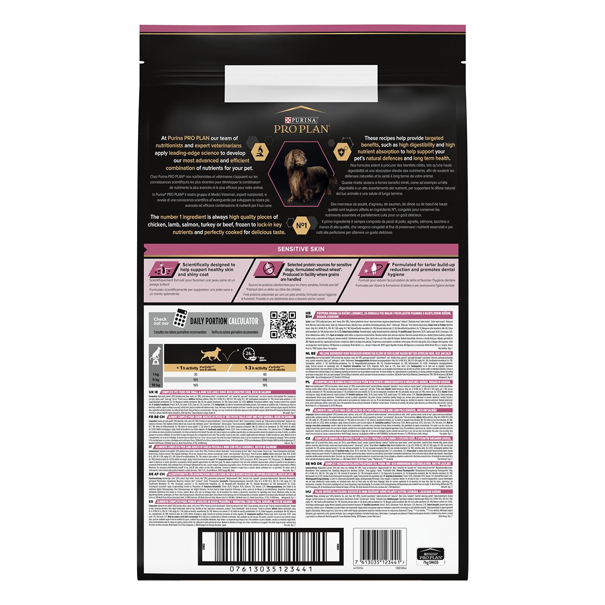 Purina Pro Plan Sensitive Skin Adult S Somon hrană uscată câini piele și blană 7kg