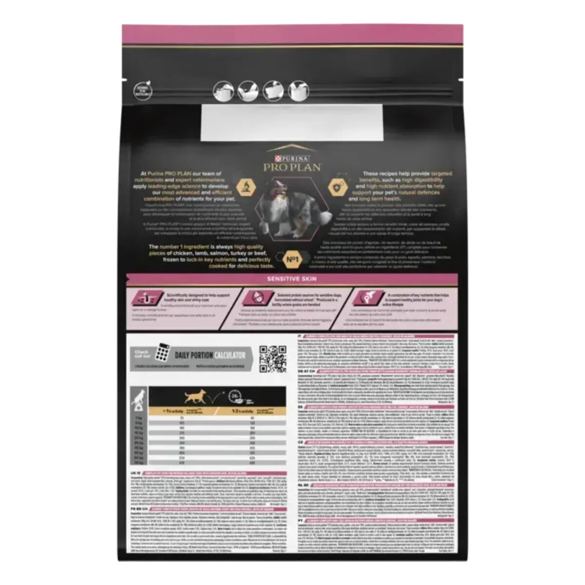 Purina Pro Plan Sensitive Skin Medium Adult M Somon hrană uscată câini piele & blană 10kg