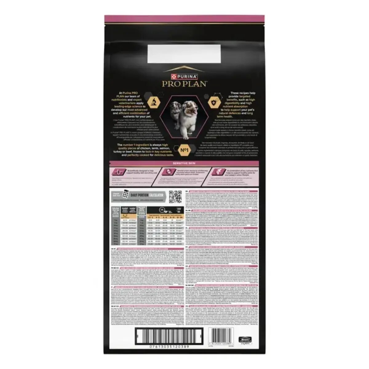 Purina Pro Plan Sensitive Skin Medium Puppy M Somon hrană uscată câini junior piele & blană 12kg
