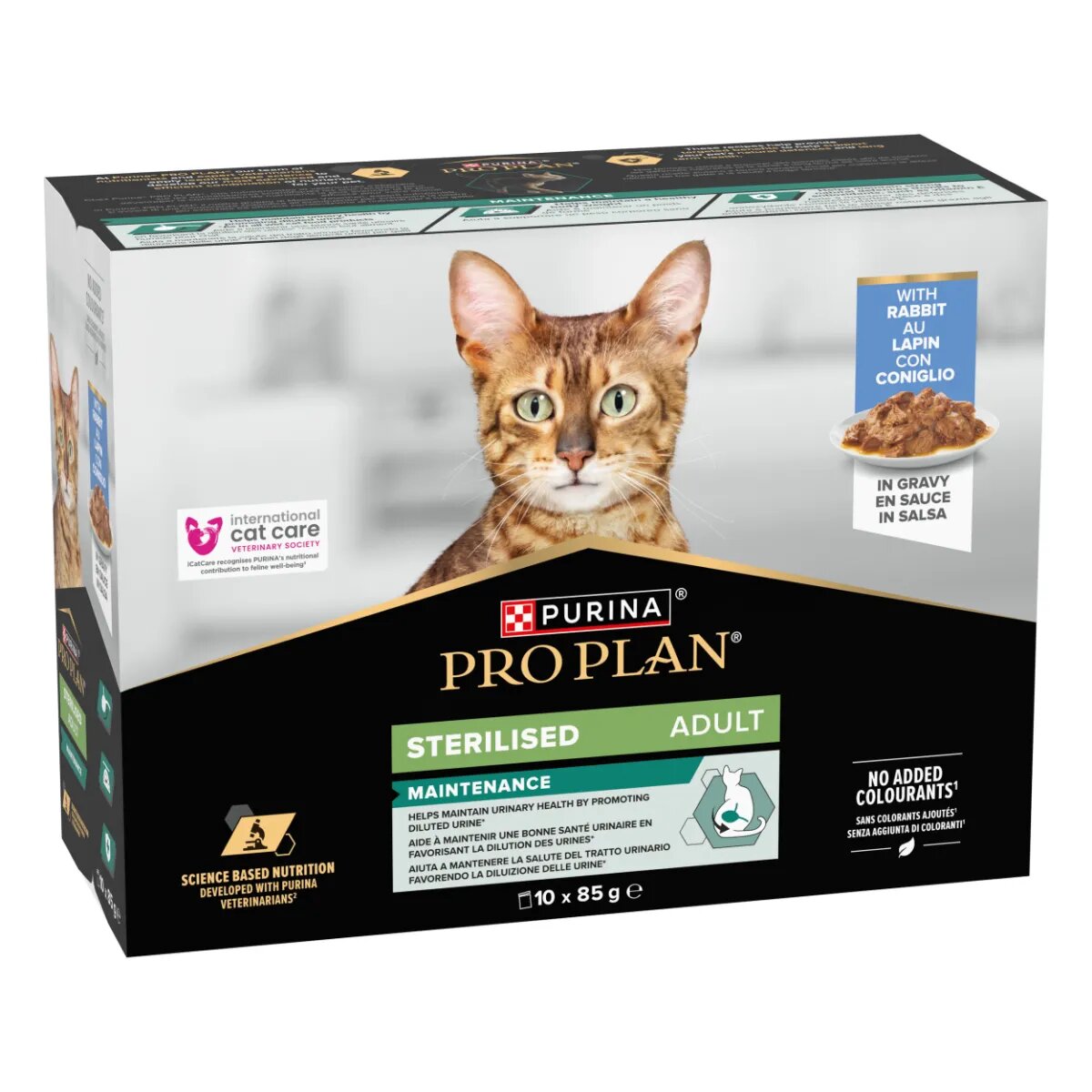 Purina Pro Plan Sterilised Maintenance Iepure plic hrană umedă pisici sterilizate (în sos) bax 85g x 10buc