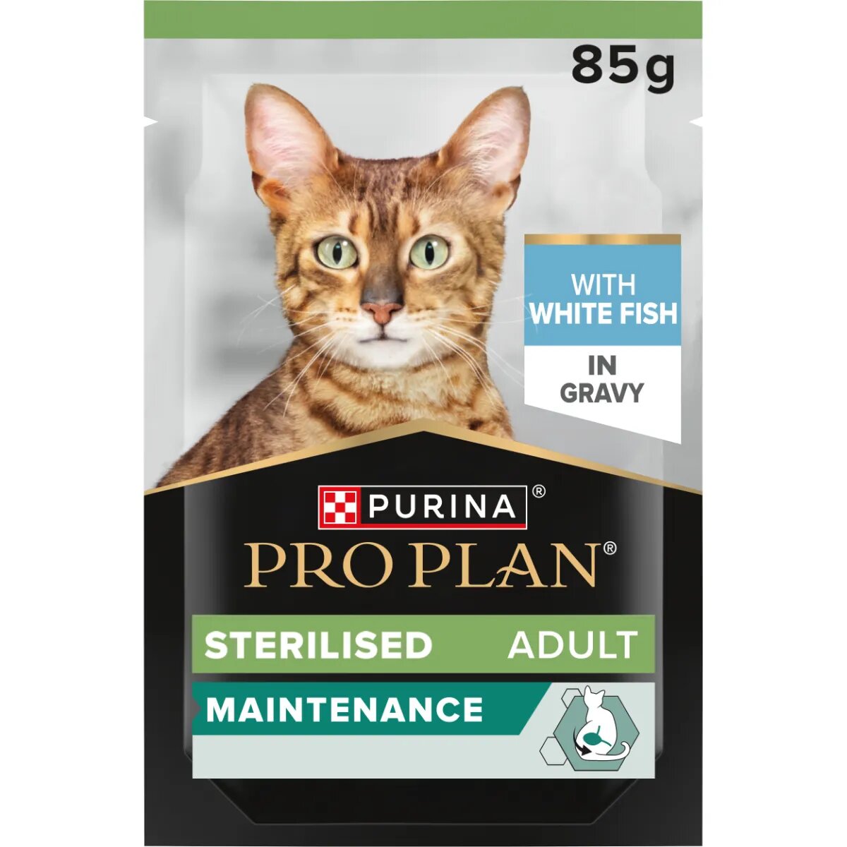Purina Pro Plan Sterilised Maintenance Pește alb plic hrană umedă pisici sterilizate (în sos) 85g
