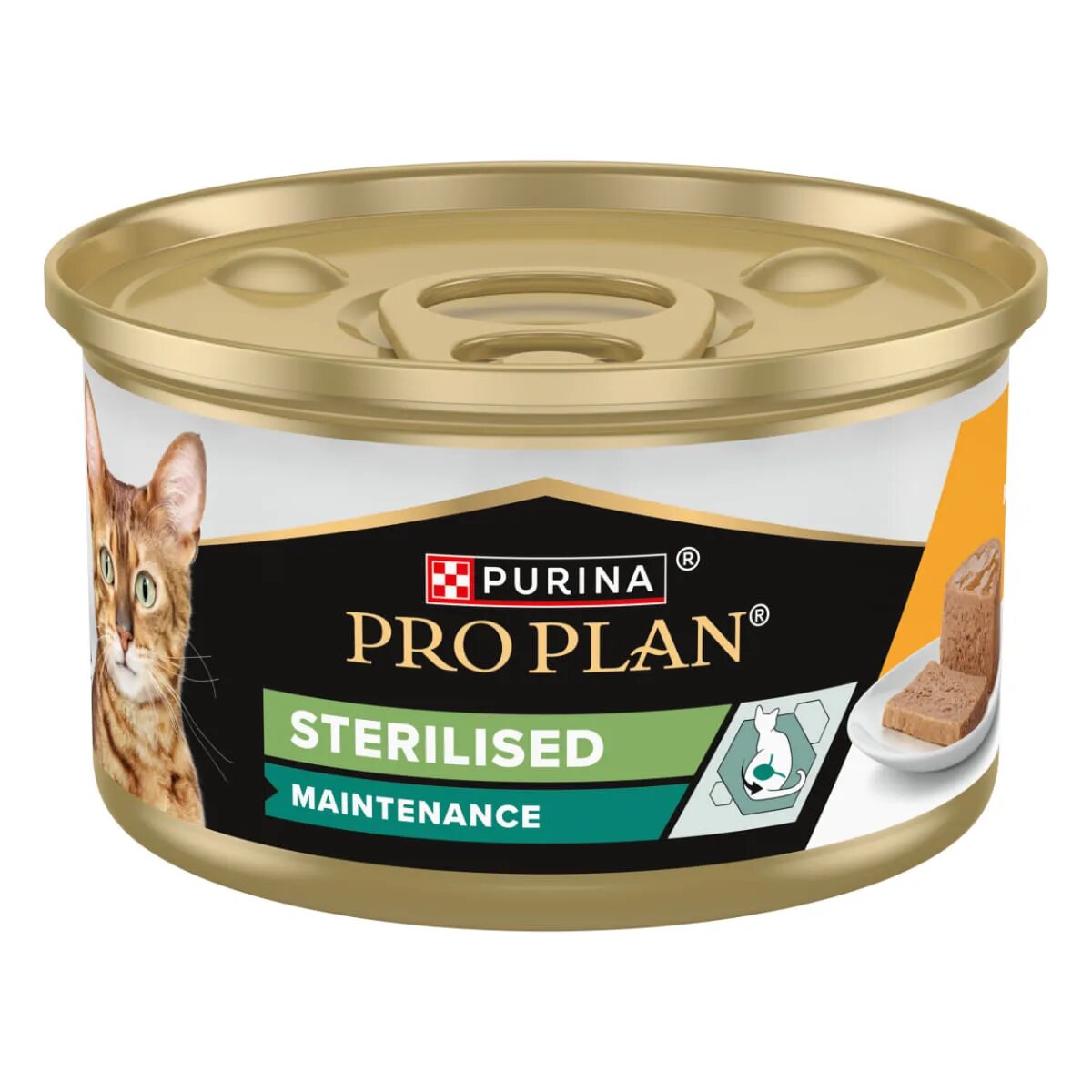 Purina Pro Plan Sterilised Maintenance Pui conservă hrană umedă pisici sterilizate (pate) bax 85g x 24buc