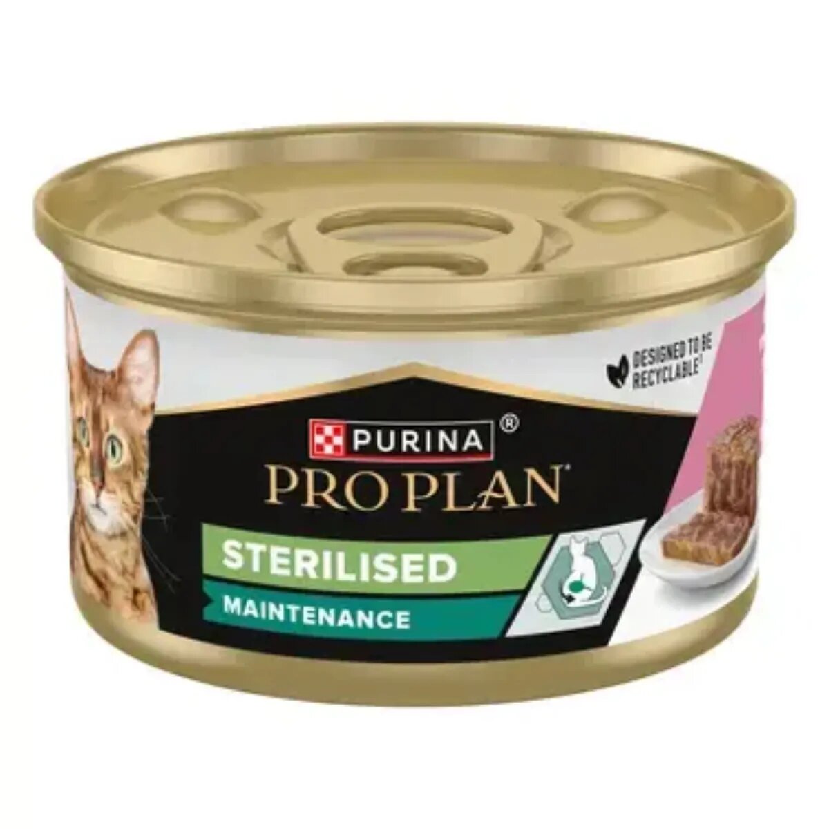 Purina Pro Plan Sterilised Maintenance Ton și Somon hrană umedă pisici sterilizate (pate) 85g