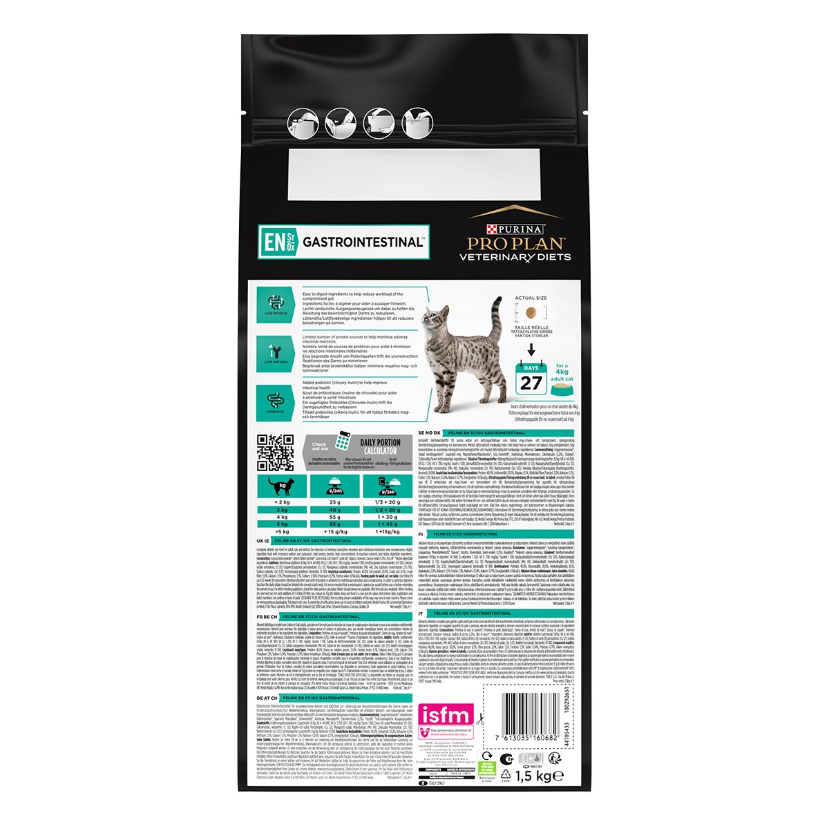 Purina Pro Plan Veterinary Diets Gastrointestinal dietă veterinară pisici hrană uscată afecțiuni digestive 1.5kg