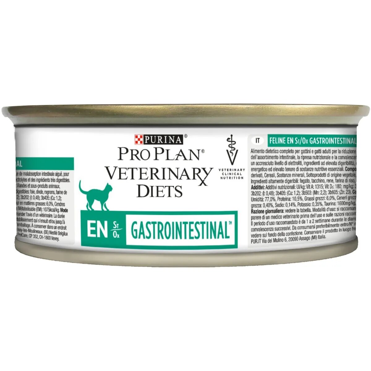 Purina Pro Plan Veterinary Diets Gastrointestinal Mousse dietă veterinară pisici conservă hrană umedă afecțiuni digestive 195g
