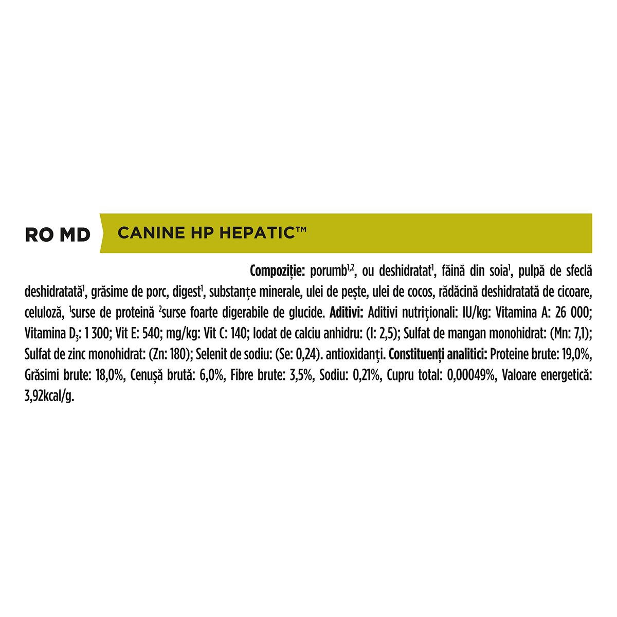 Purina Pro Plan Veterinary Diets Hepatic dietă veterinară câini hrană uscată afecțiuni hepatice 3kg