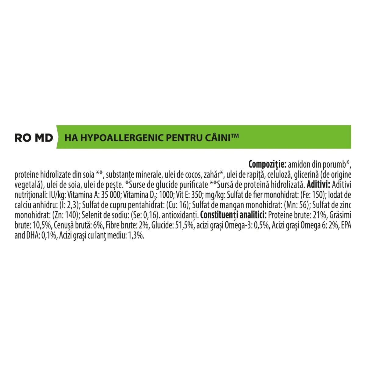 Purina Pro Plan Veterinary Diets Hypoallergenic dietă veterinară câini hrană uscată afecțiuni digestive și dermatologice 11kg