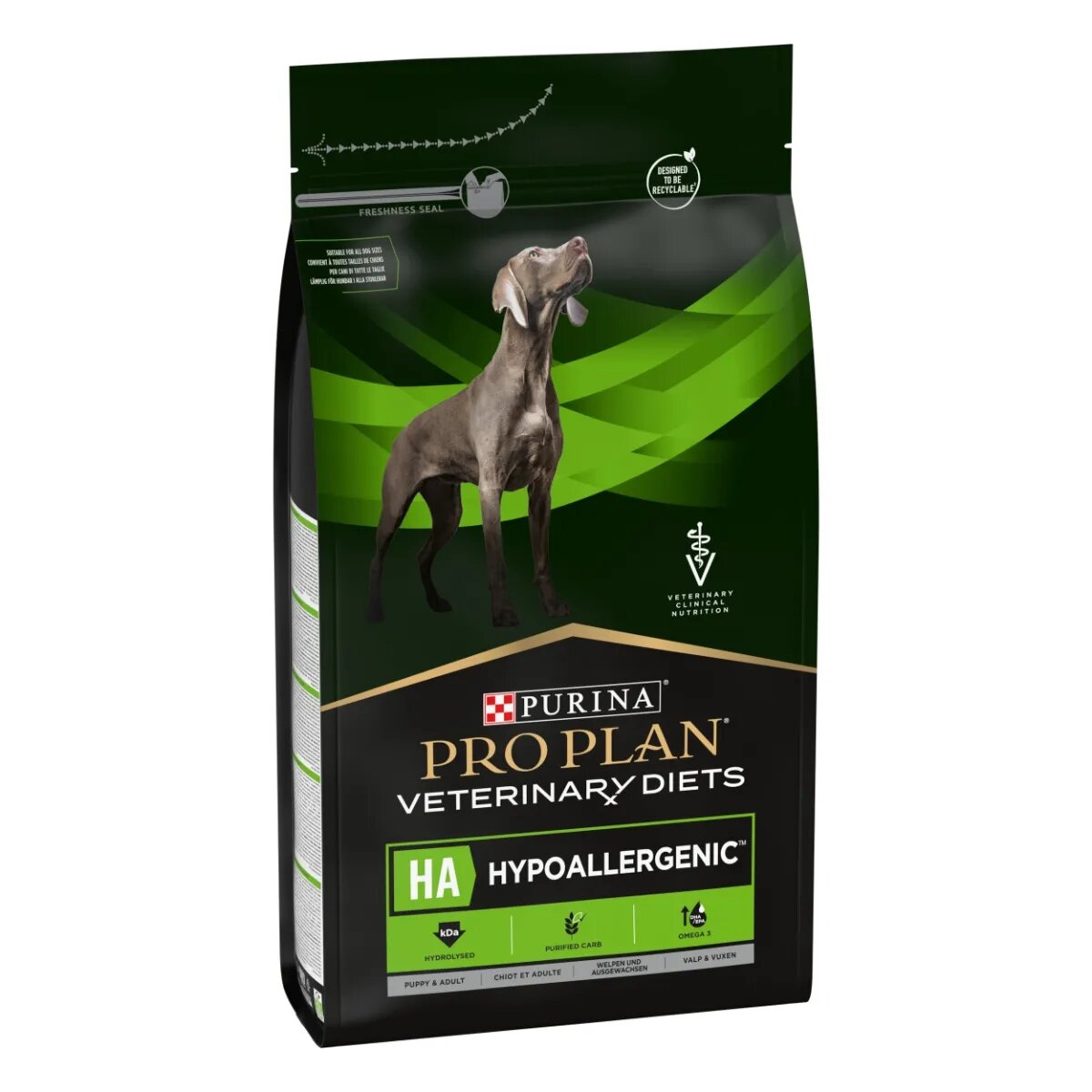 Purina Pro Plan Veterinary Diets Hypoallergenic dietă veterinară câini hrană uscată afecțiuni digestive și dermatologice 3kg