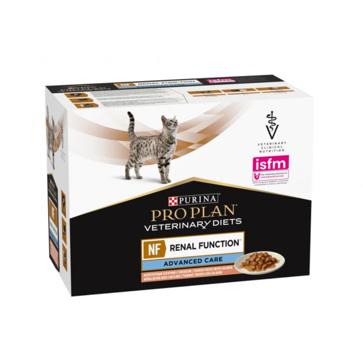 Purina Pro Plan Veterinary Diets NF Advance Care Somon dietă veterinară plic hrană umedă pisici sistem renal (în aspic) bax 850g