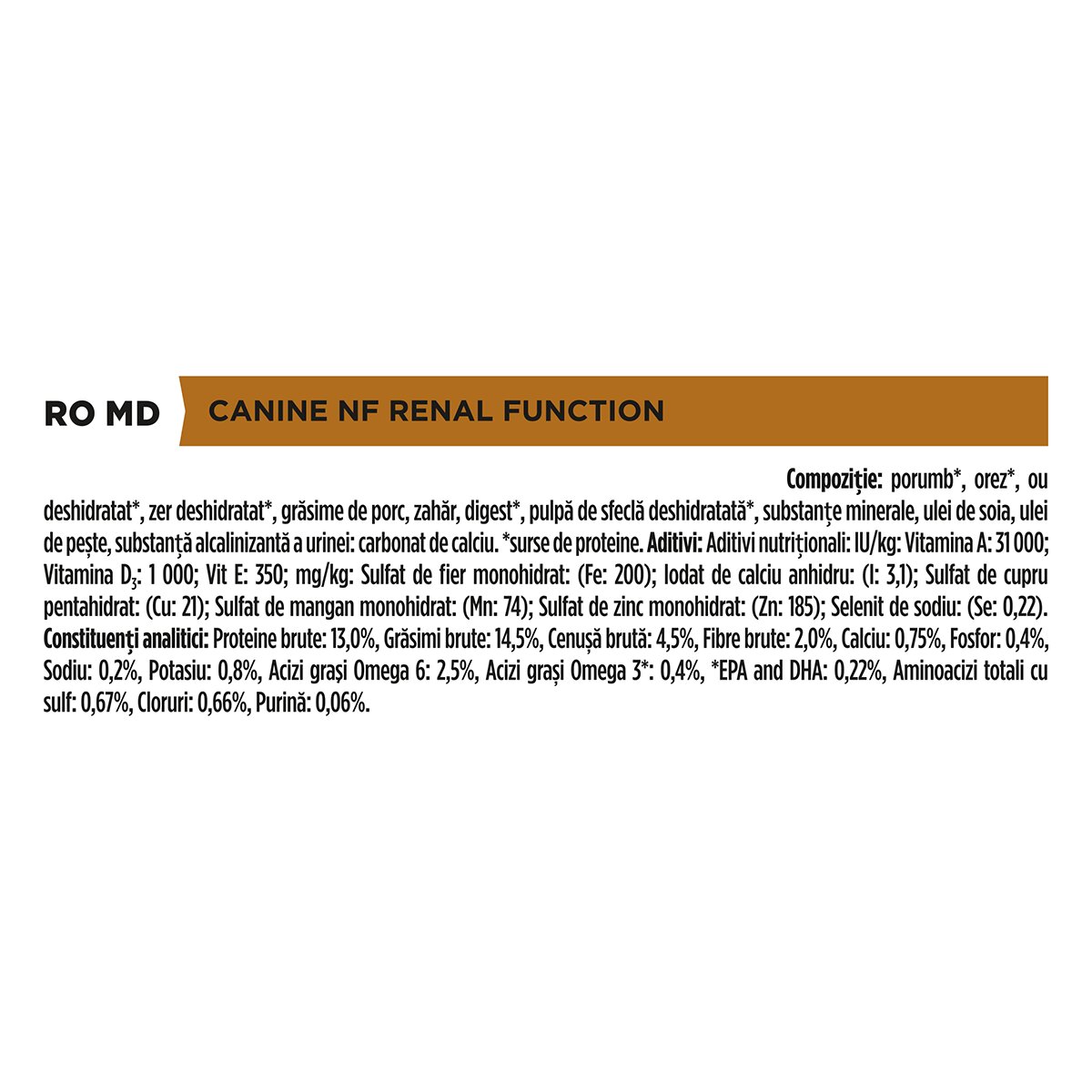 Purina Pro Plan Veterinary Diets Renal Function dietă veterinară câini hrană uscată afecțiuni renale 3kg