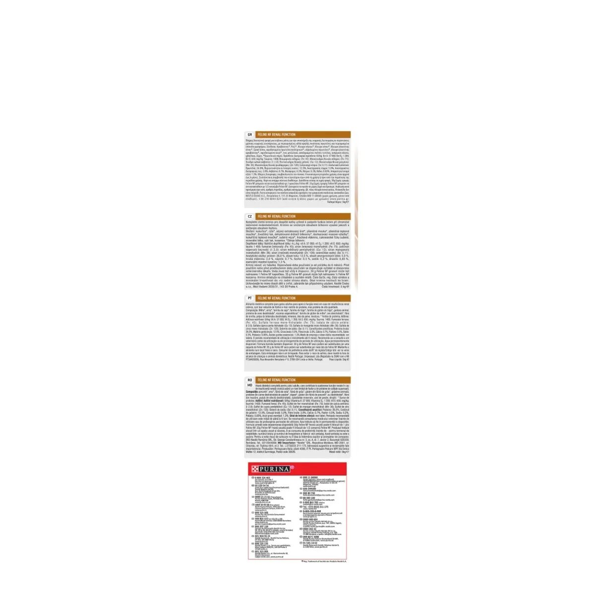 Purina Pro Plan Veterinary Diets Renal Function dietă veterinară pisici hrană uscată afecțiuni renale 5kg