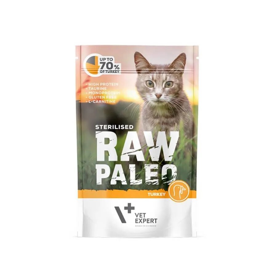 Raw Paleo Sterilised Cat Curcan 100 g