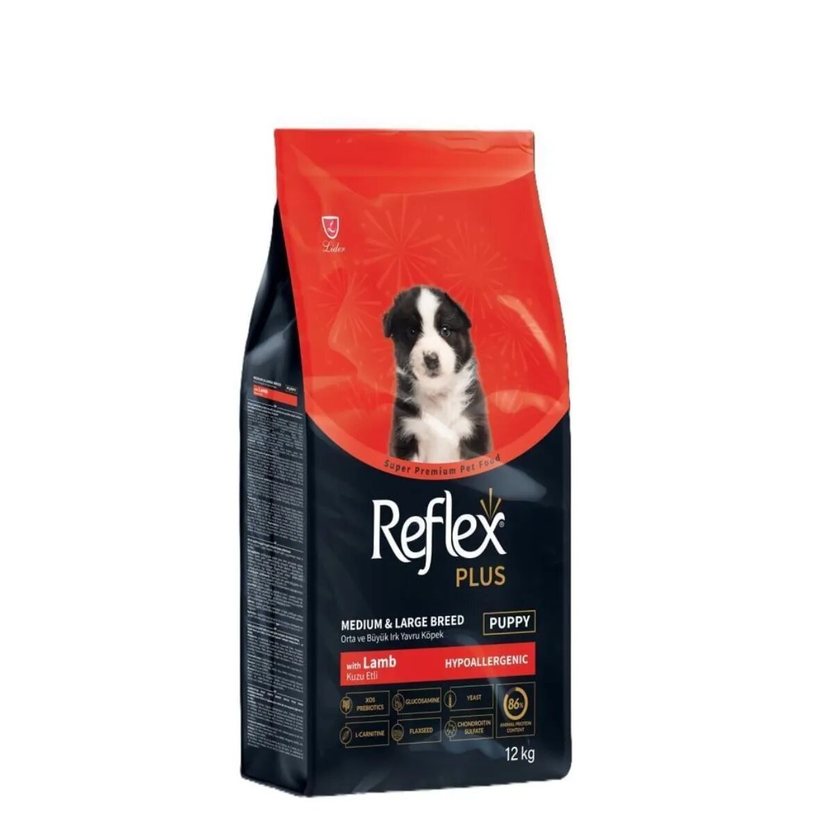 REFLEX Plus Junior Medium & Large Breed M-XL Miel hrană uscată câini junior 12kg