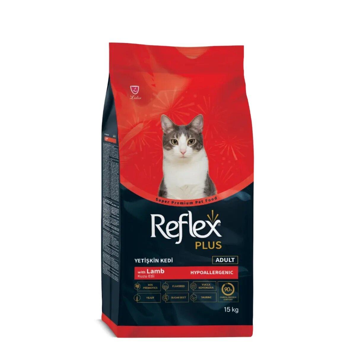 REFLEX Plus Miel hrană uscată pisici 15kg