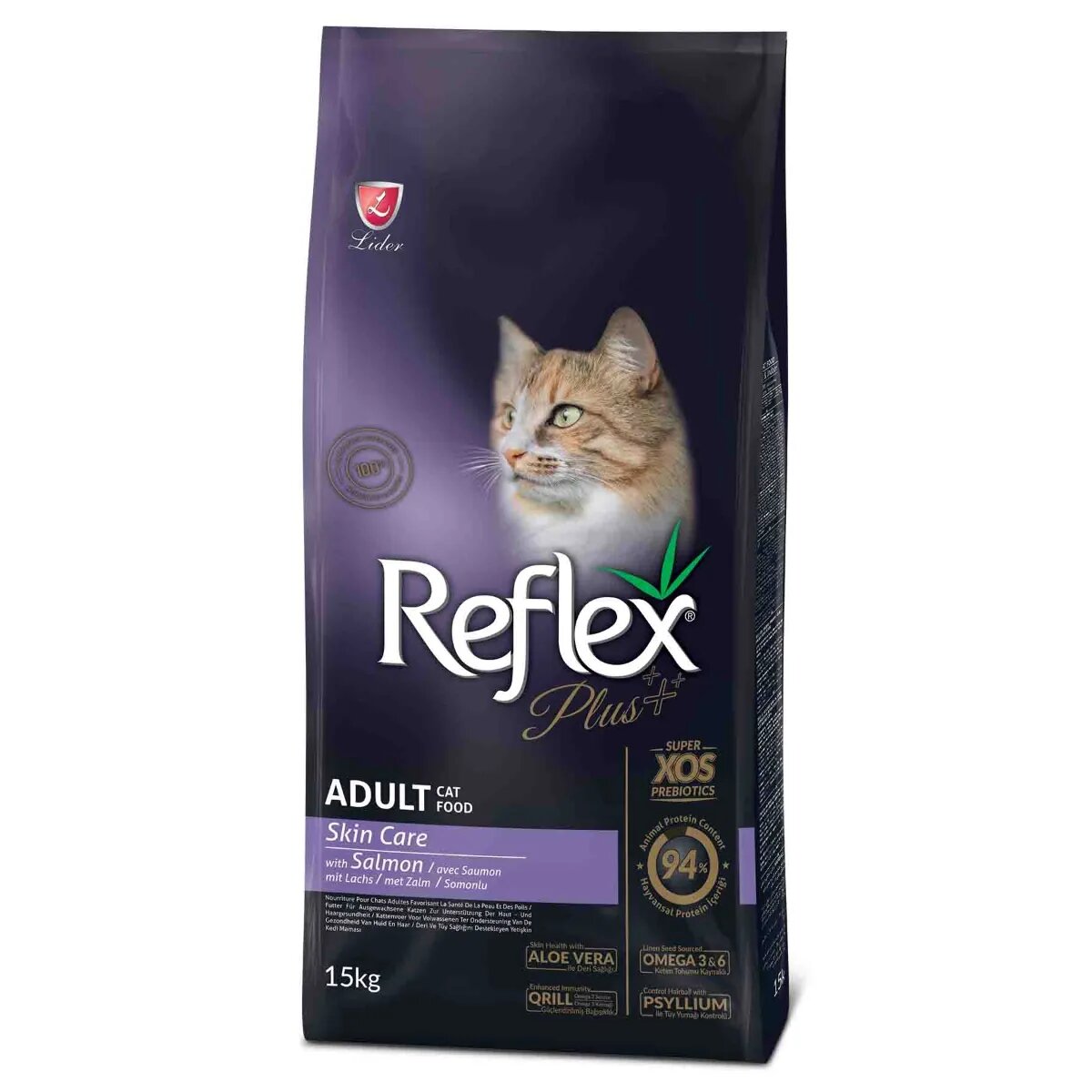 REFLEX Plus Skin Care Somon hrană uscată pisici piele & blană 15kg