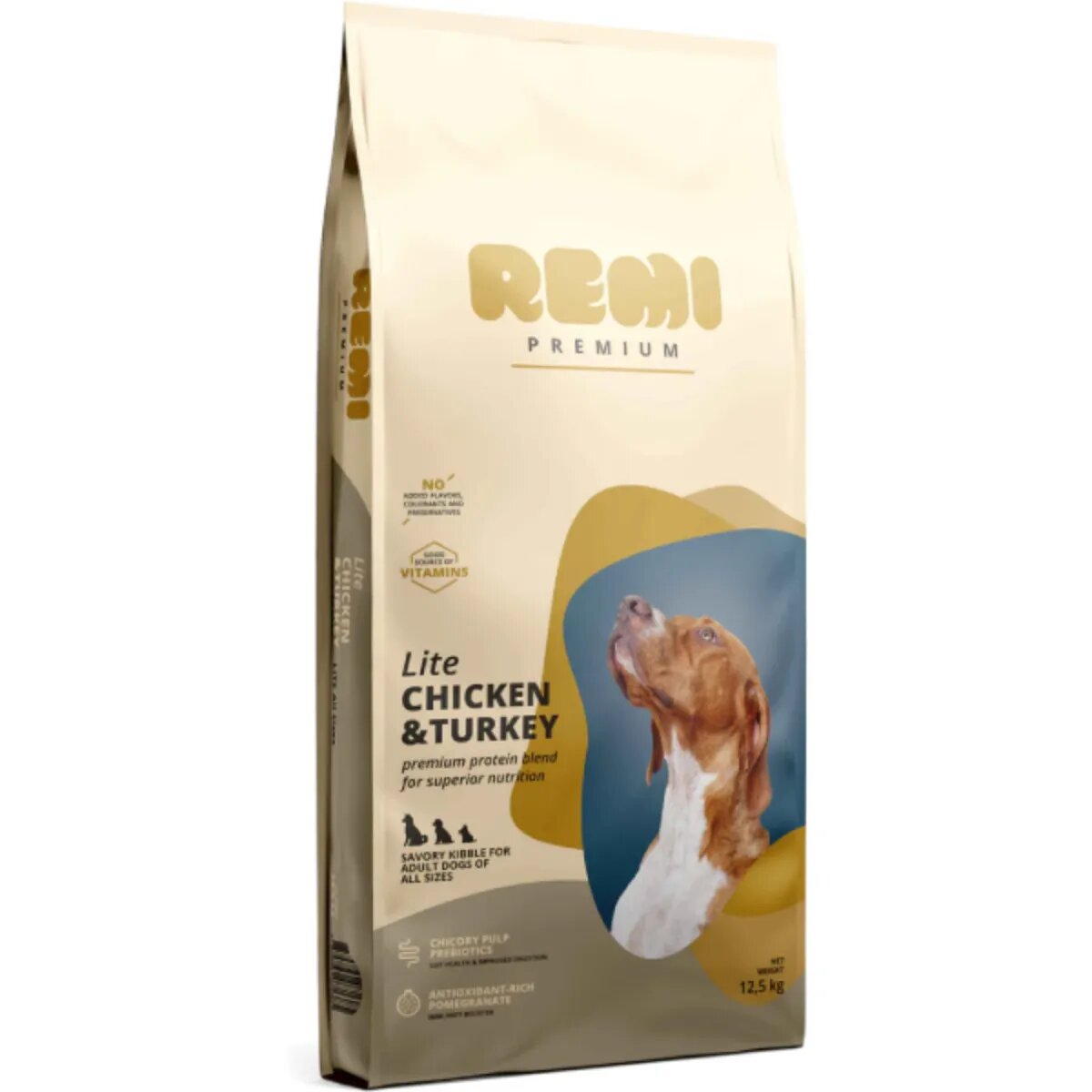Remi Premium Dog Lite XS-XL Pui și Curcan hrană uscată câini senior obezitate 12.5kg