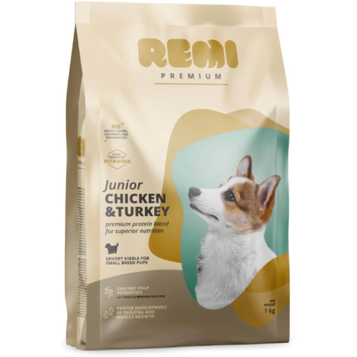 Remi Premium Junior Small XS-S Pui și Curcan hrană uscată câini junior 1kg