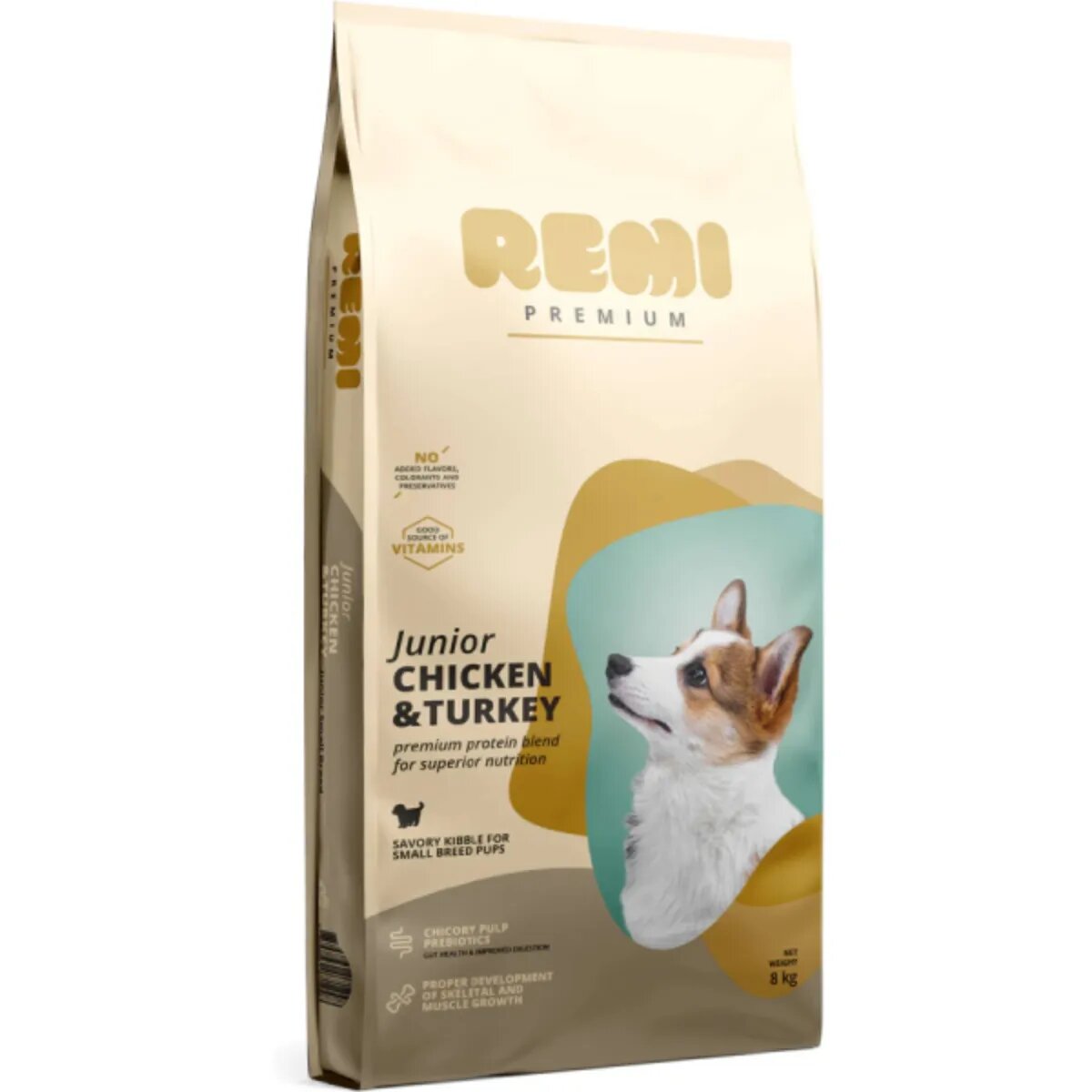 Remi Premium Junior Small XS-S Pui și Curcan hrană uscată câini junior 8kg