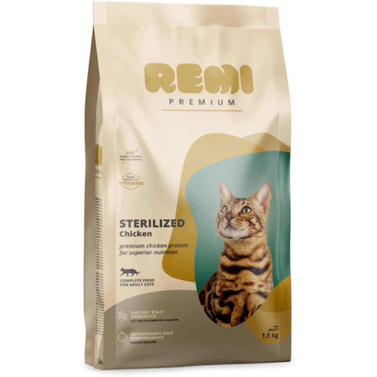 Remi Premium Sterilized Pui hrană uscată pisici sterilizate 1.5kg
