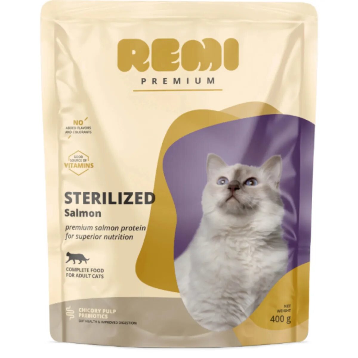 Remi Premium Sterilized Somon hrană uscată pisici sterilizate 400g