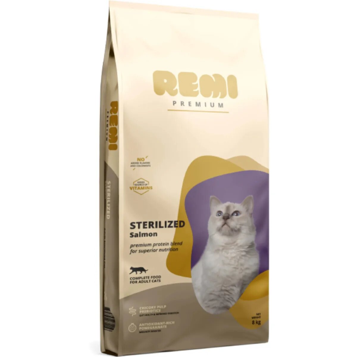 Remi Premium Sterilized Somon hrană uscată pisici sterilizate 8kg