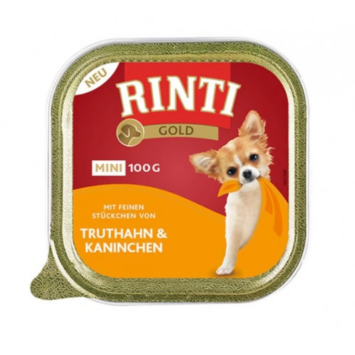 Rinti Gold XS-S Curcan și Iepure conservă hrană umedă fără cereale câini (pate) 100g