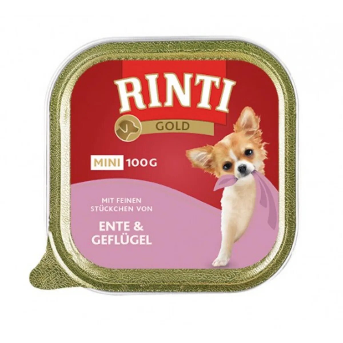 Rinti Gold XS-S Rață și Pui conservă hrană umedă fără cereale câini (pate) 100g