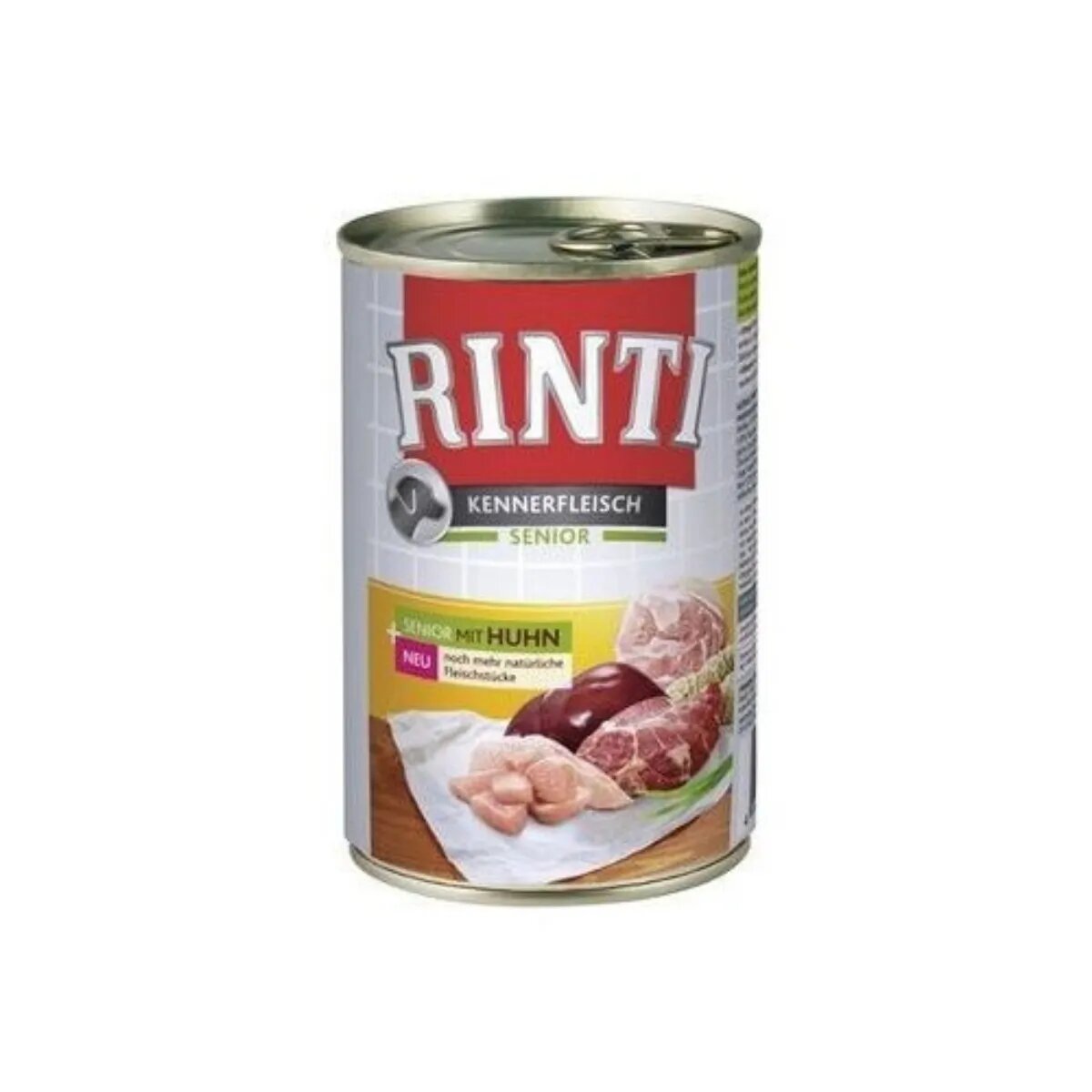 Rinti Senior XS-XL Pui conservă hrană umedă fără cereale câini senior (în suc propriu) 400g