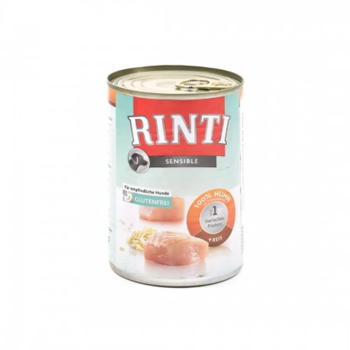Rinti Sensible XS-XL Pui și Orez conservă hrană umedă monoproteică câini alergii (în suc propriu) 400g