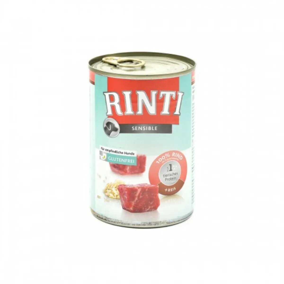 Rinti Sensible XS-XL Vită și Orez conservă hrană umedă monoproteică câini alergii (în suc propriu) 400g