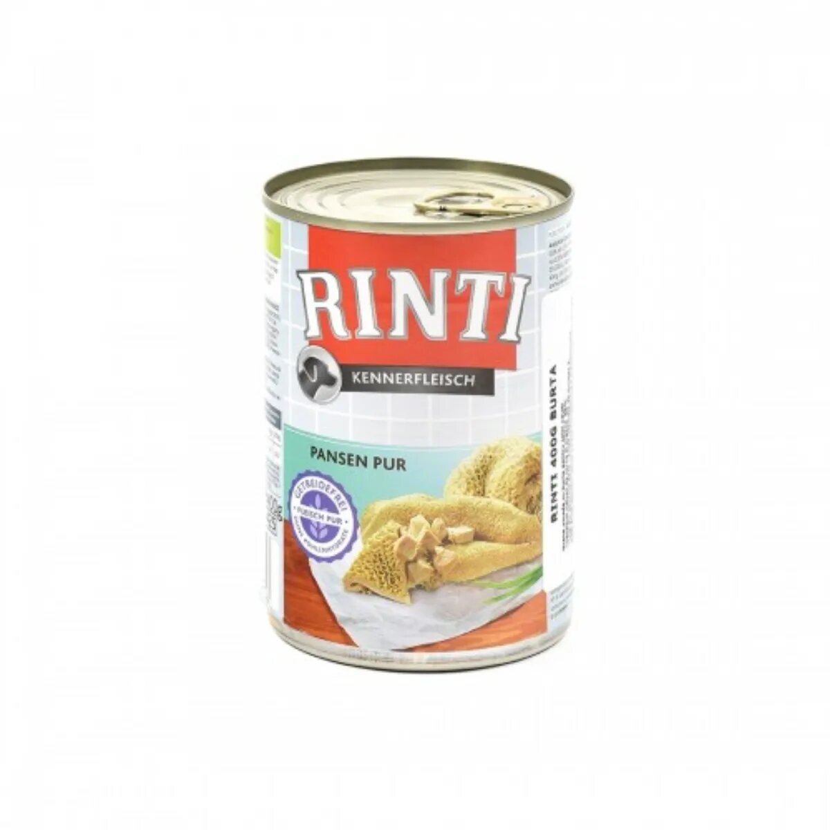 Rinti XS-XL Burtă conservă hrană umedă fără cereale câini (în suc propriu) 400g
