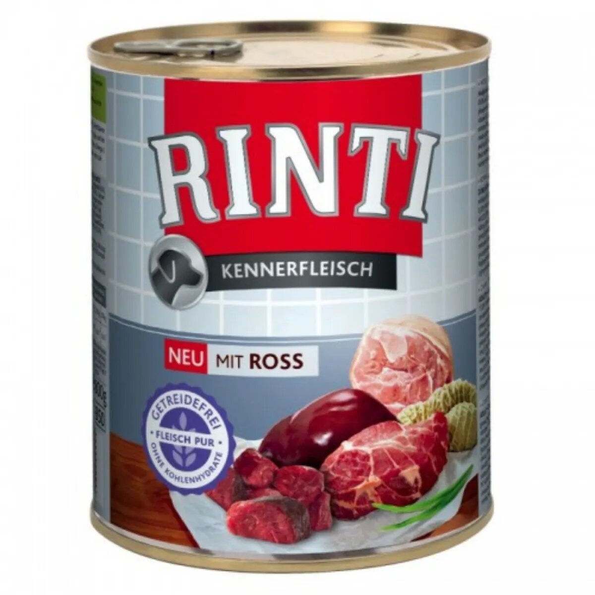 Rinti XS-XL Cal conservă hrană umedă fără cereale câini (în suc propriu) 800g