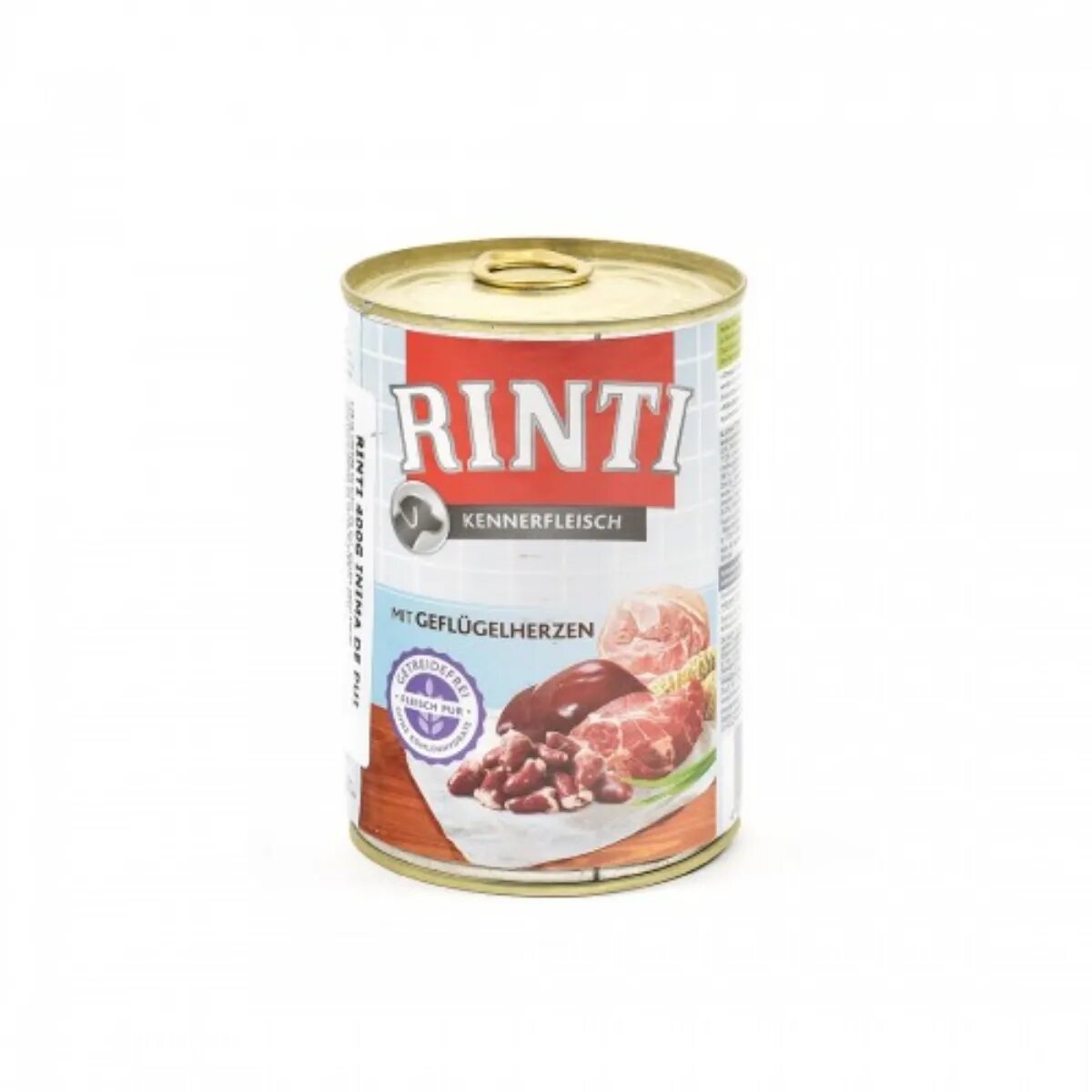 Rinti XS-XL Inimi de Pui conservă hrană umedă fără cereale câini (în suc propriu) 400g